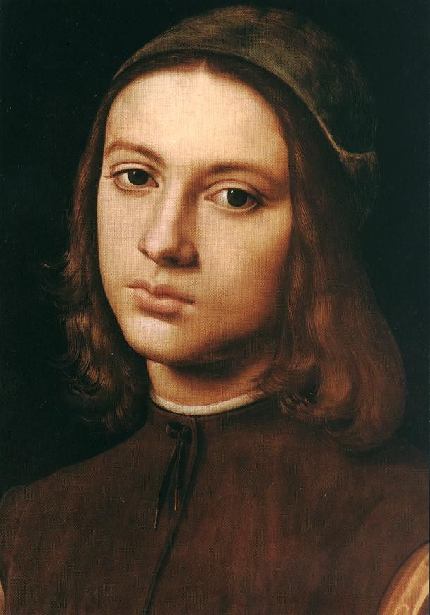 Pietro Perugino Portrait of a Young Man (detail)